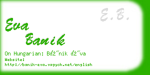 eva banik business card